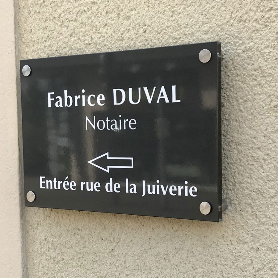 Signalétique plaque de rue